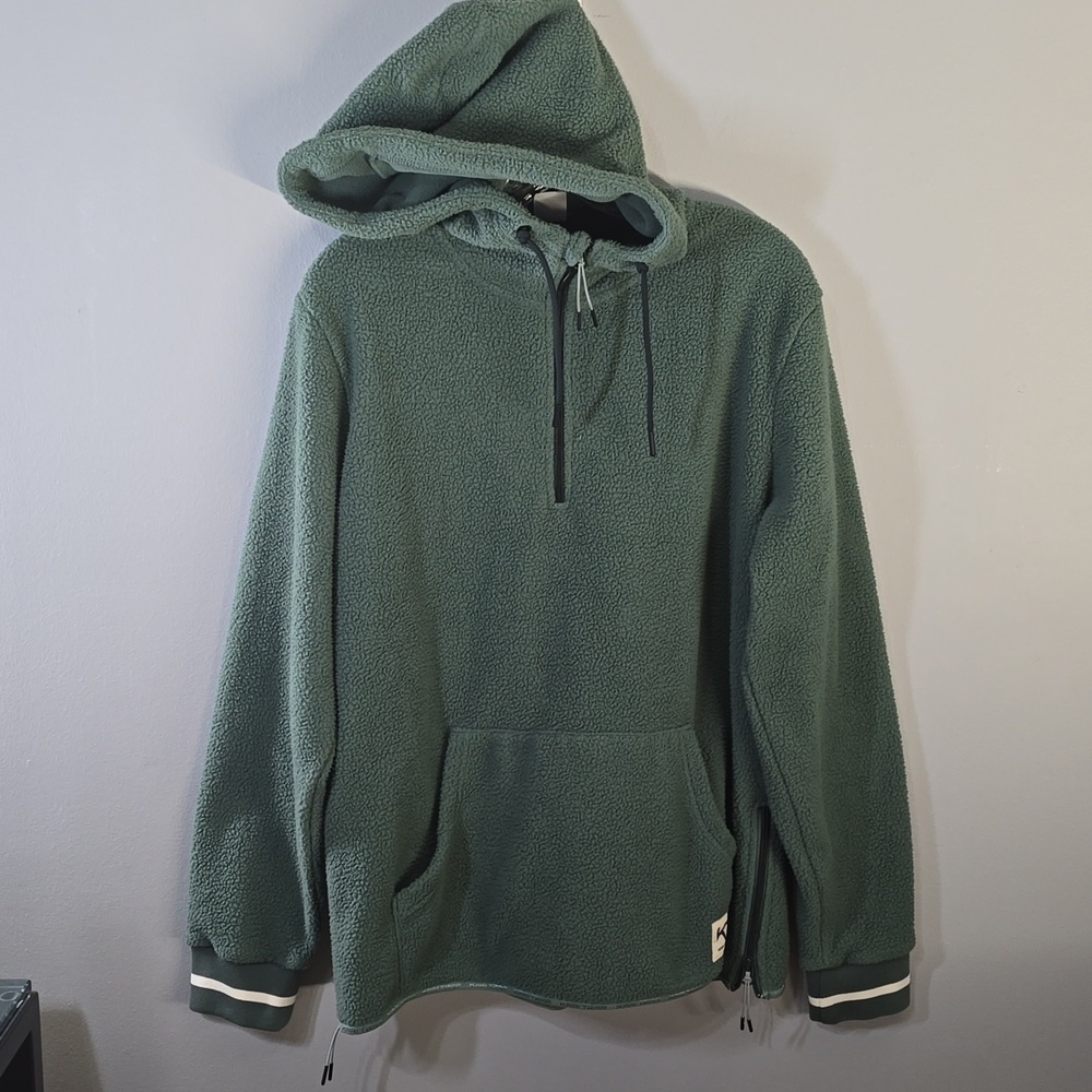 Kari Traa ROTHE HOODIE MURK Green Fleece Cinch norway Sz XL Size X-large